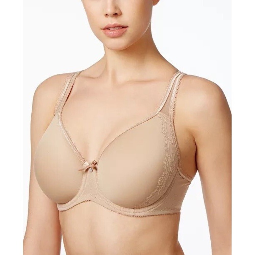 Wacoal Retro Chic Seamless Underwire Contour Bra 853186 Toast Beige 36DD 36 DD